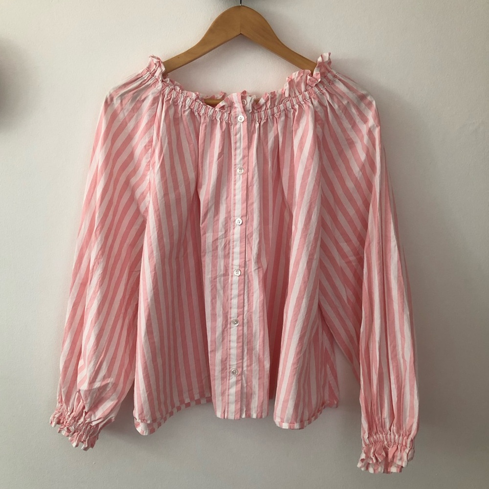 LOCAL WOMAN Claire Blouse - Candy Stripe